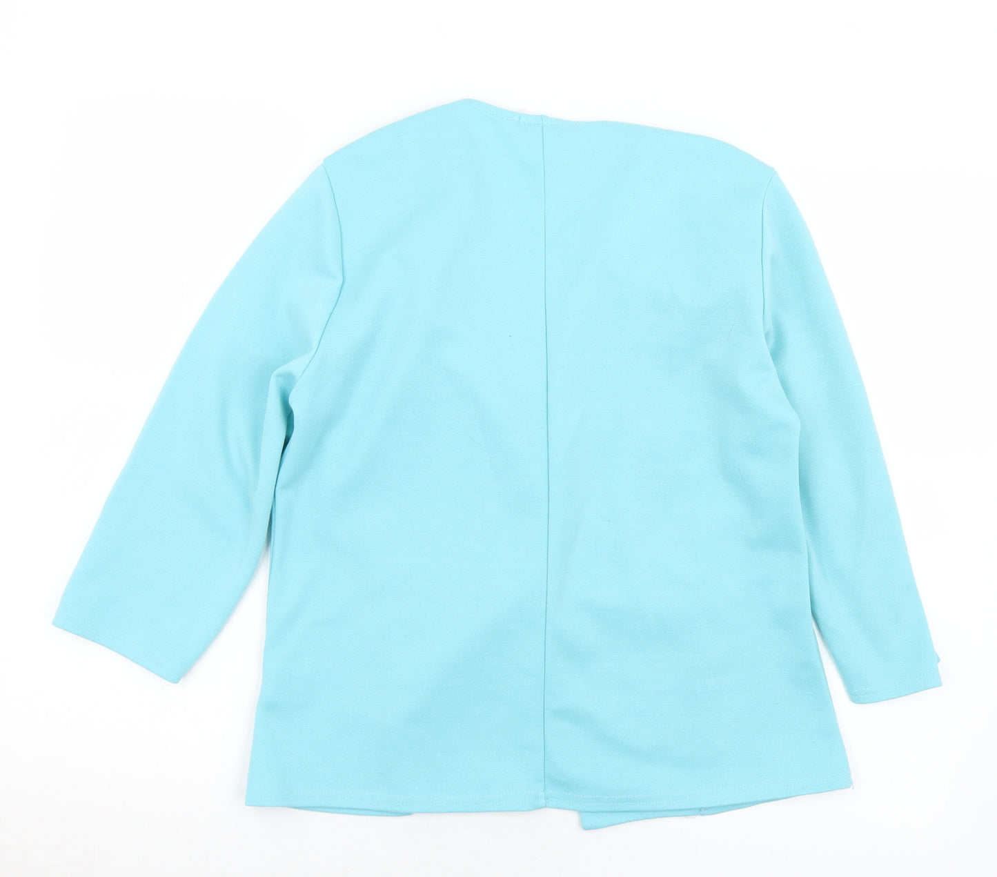 Quiz Womens Blue Collared  Polyester Cardigan Jumper Size 14