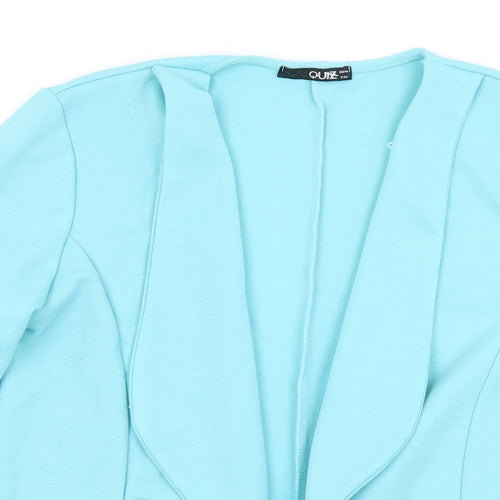 Quiz Womens Blue Collared  Polyester Cardigan Jumper Size 14