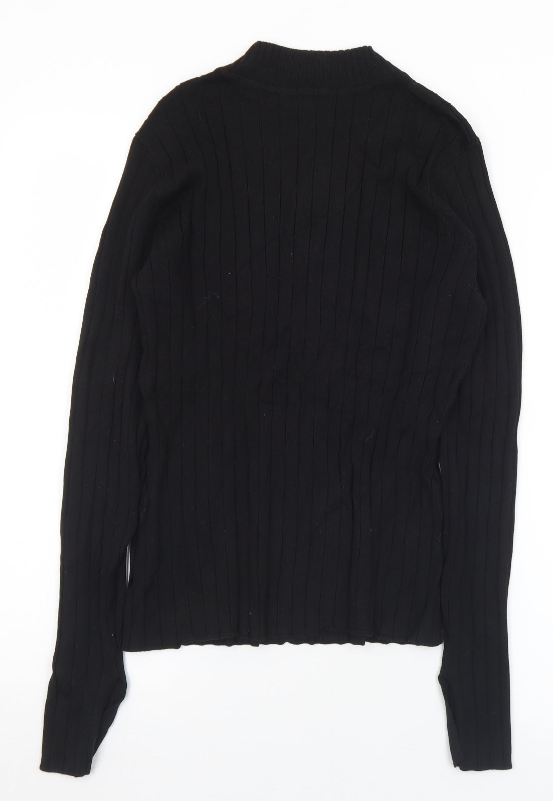 H&M Womens Beige Mock Neck  Viscose Pullover Jumper Size L