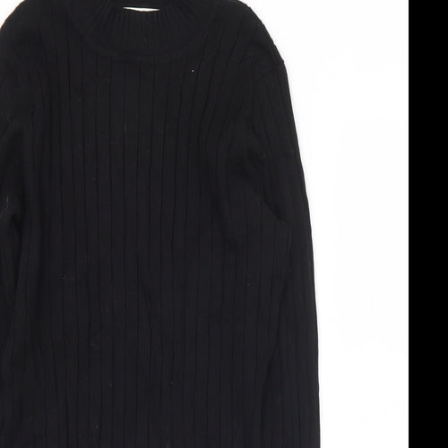 H&M Womens Beige Mock Neck  Viscose Pullover Jumper Size L