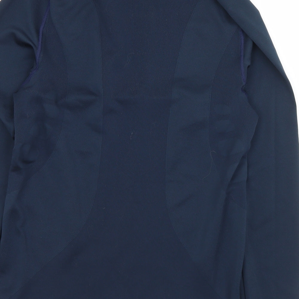 Nike Mens Blue  Polyester Pullover T-Shirt Size M Mock Neck