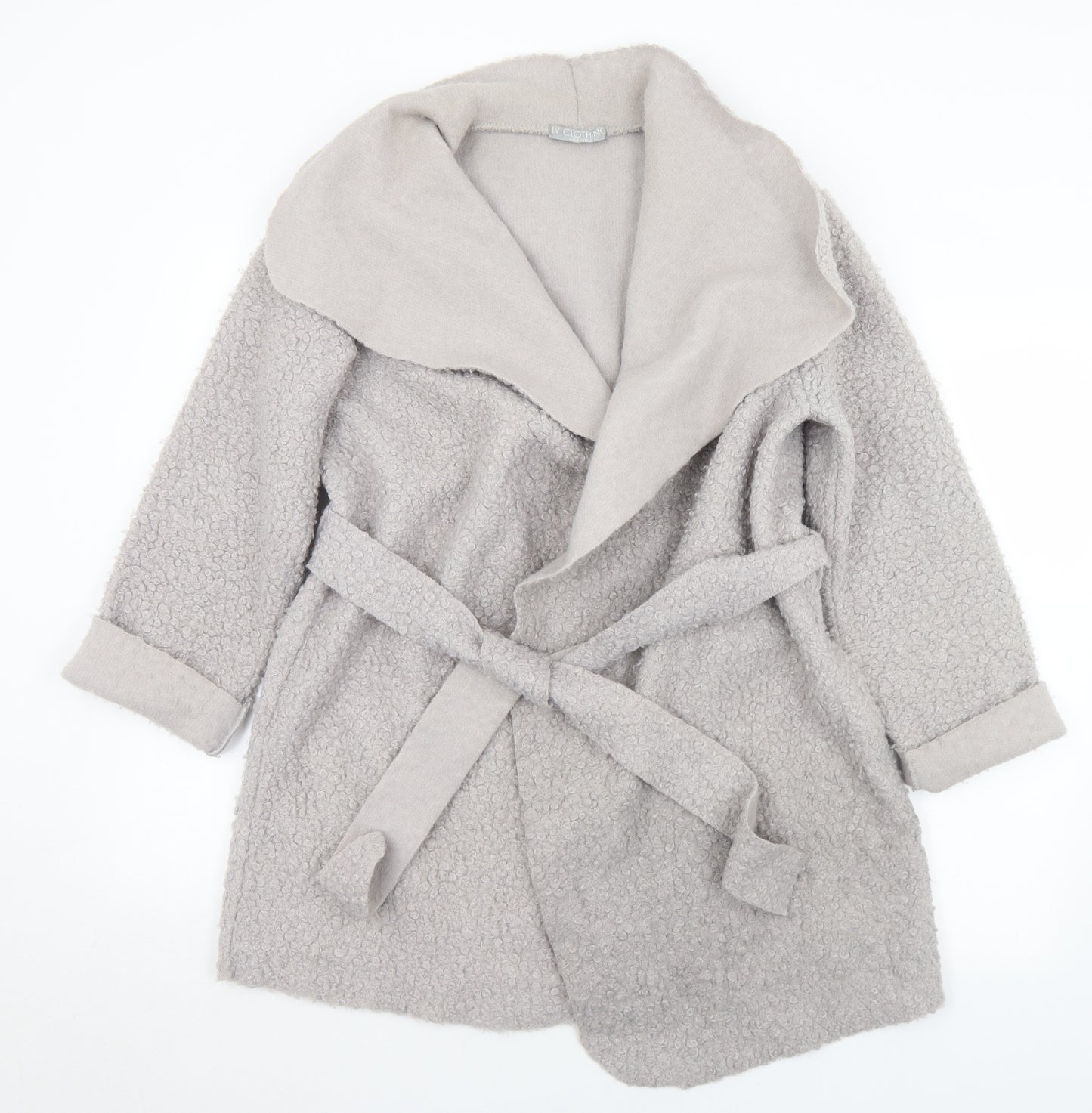 LV Clothing Womens Grey   Jacket Coatigan Size M  Tie