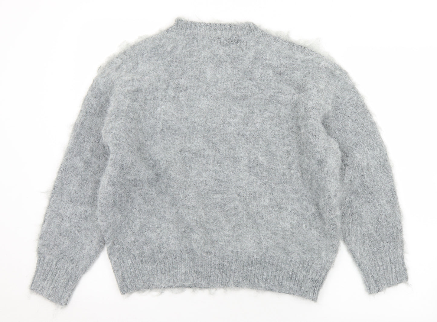 Enjoy Life Womens Grey Mock Neck  Polyester Pullover Jumper Size S