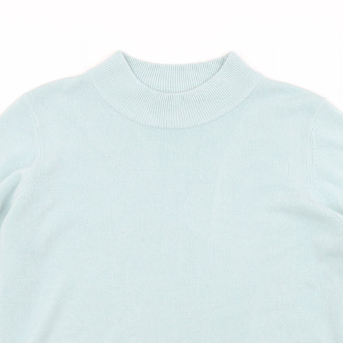 BHS Womens Green Mock Neck  Acrylic Pullover Jumper Size 14
