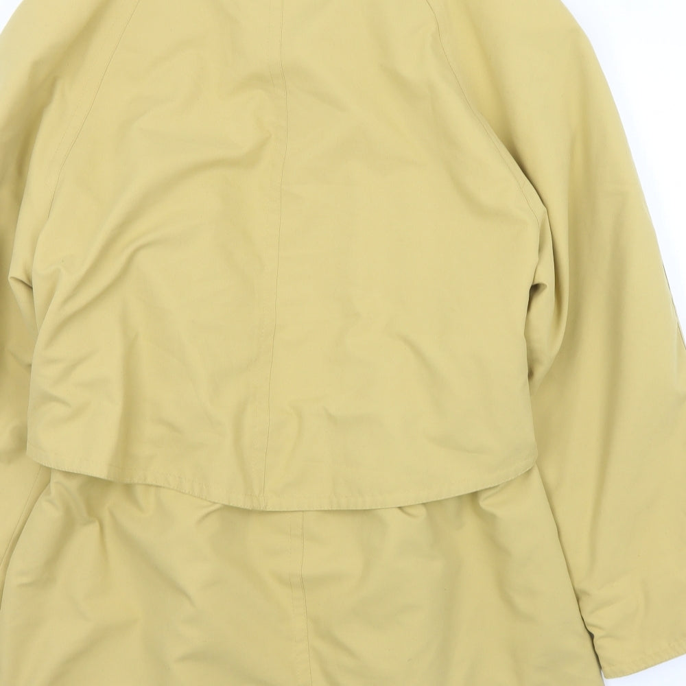 Danni Mac Womens Yellow   Overcoat Coat Size M  Button - M/L