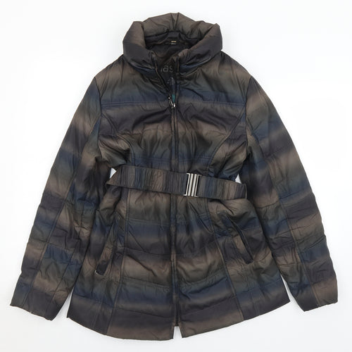 Klass Womens Brown   Quilted Coat Size S  Zip