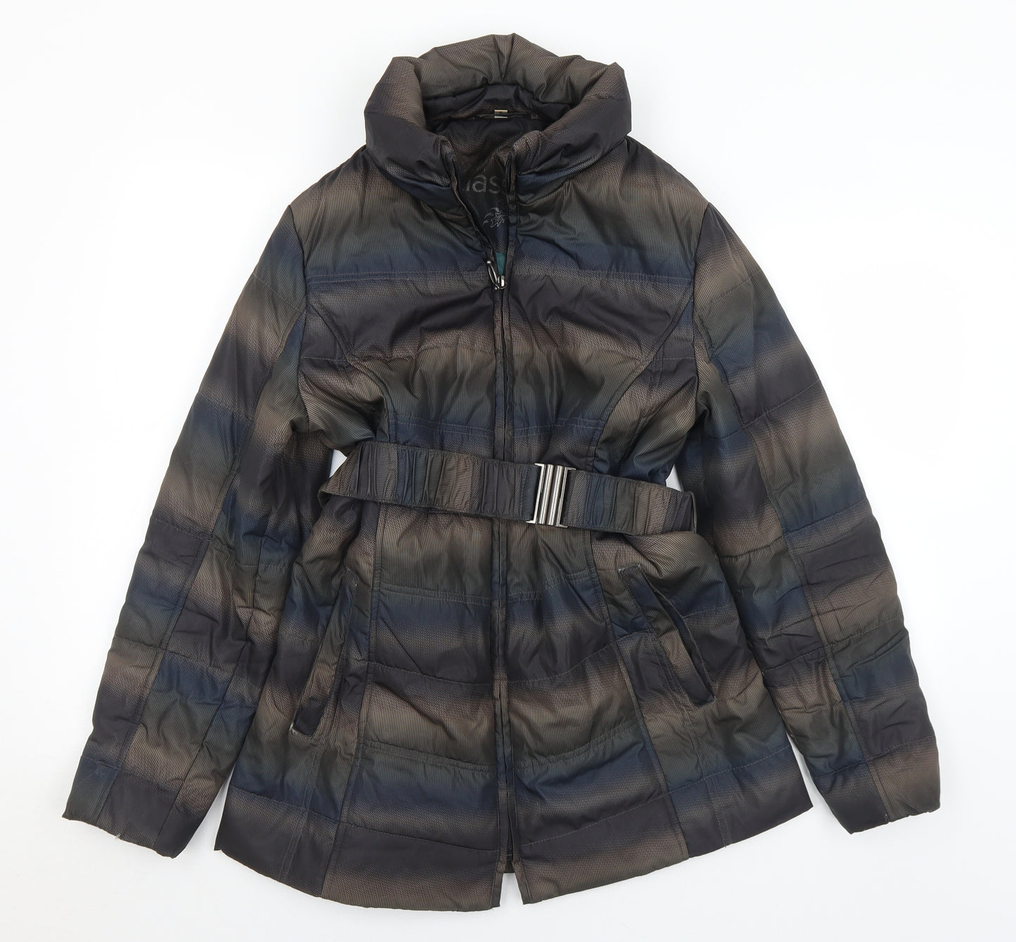 Klass Womens Brown   Quilted Coat Size S  Zip