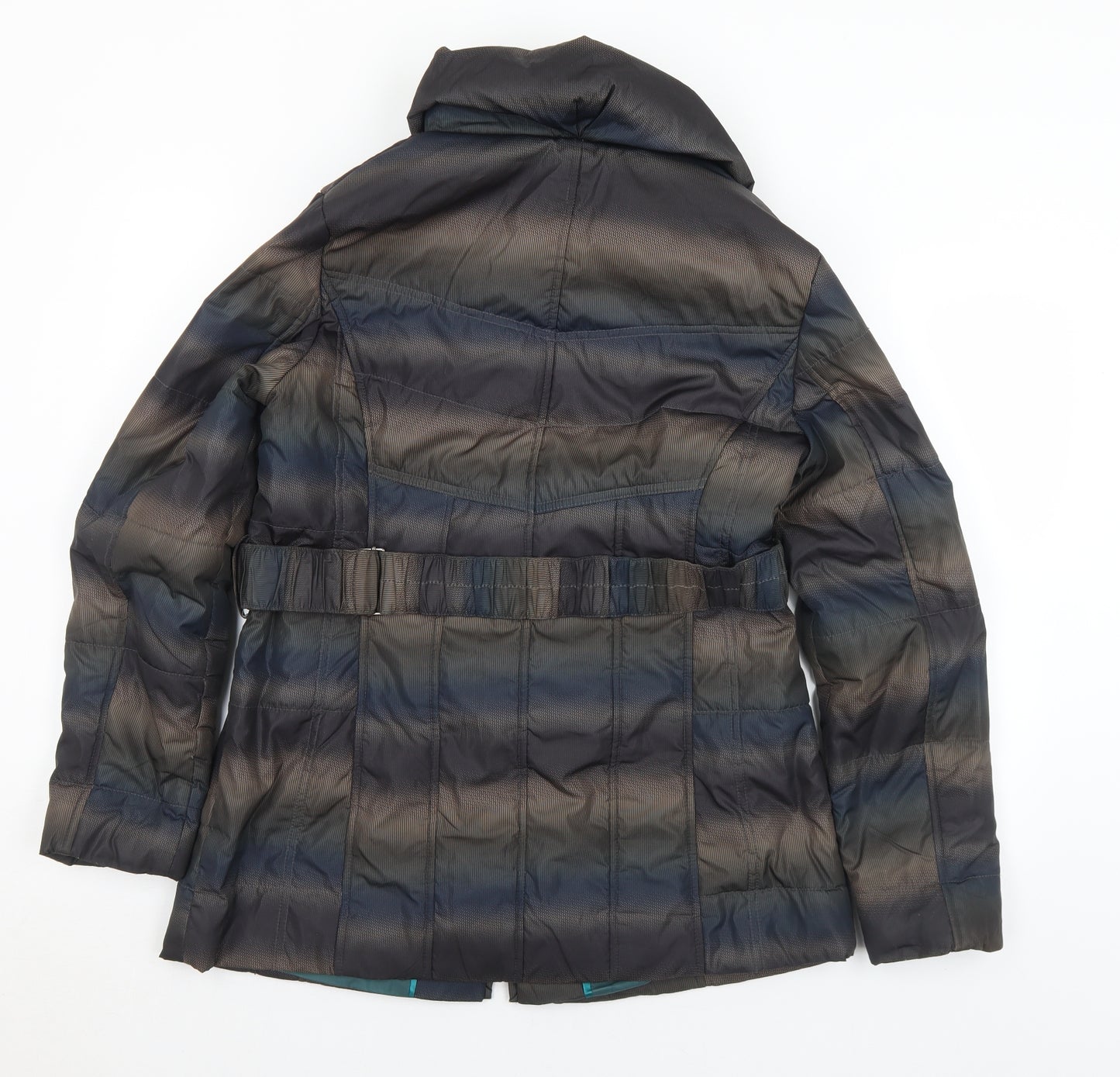 Klass Womens Brown   Quilted Coat Size S  Zip
