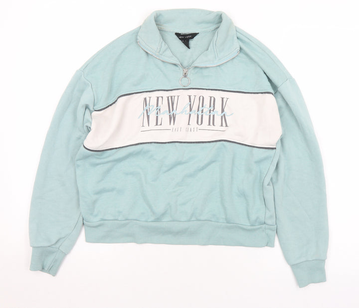 New Look Womens Green  Polyester Pullover Sweatshirt Size 6   - New York