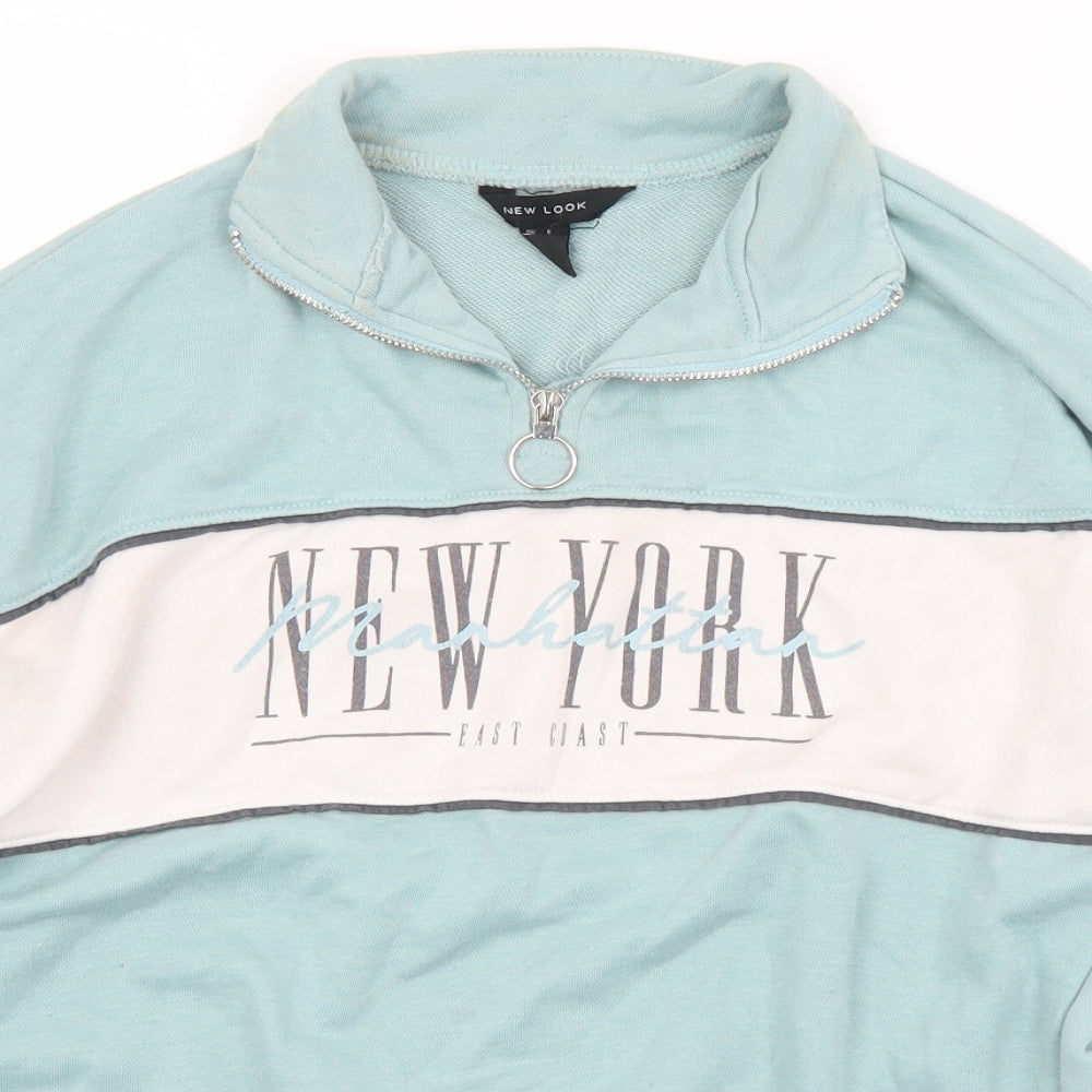 New Look Womens Green  Polyester Pullover Sweatshirt Size 6   - New York