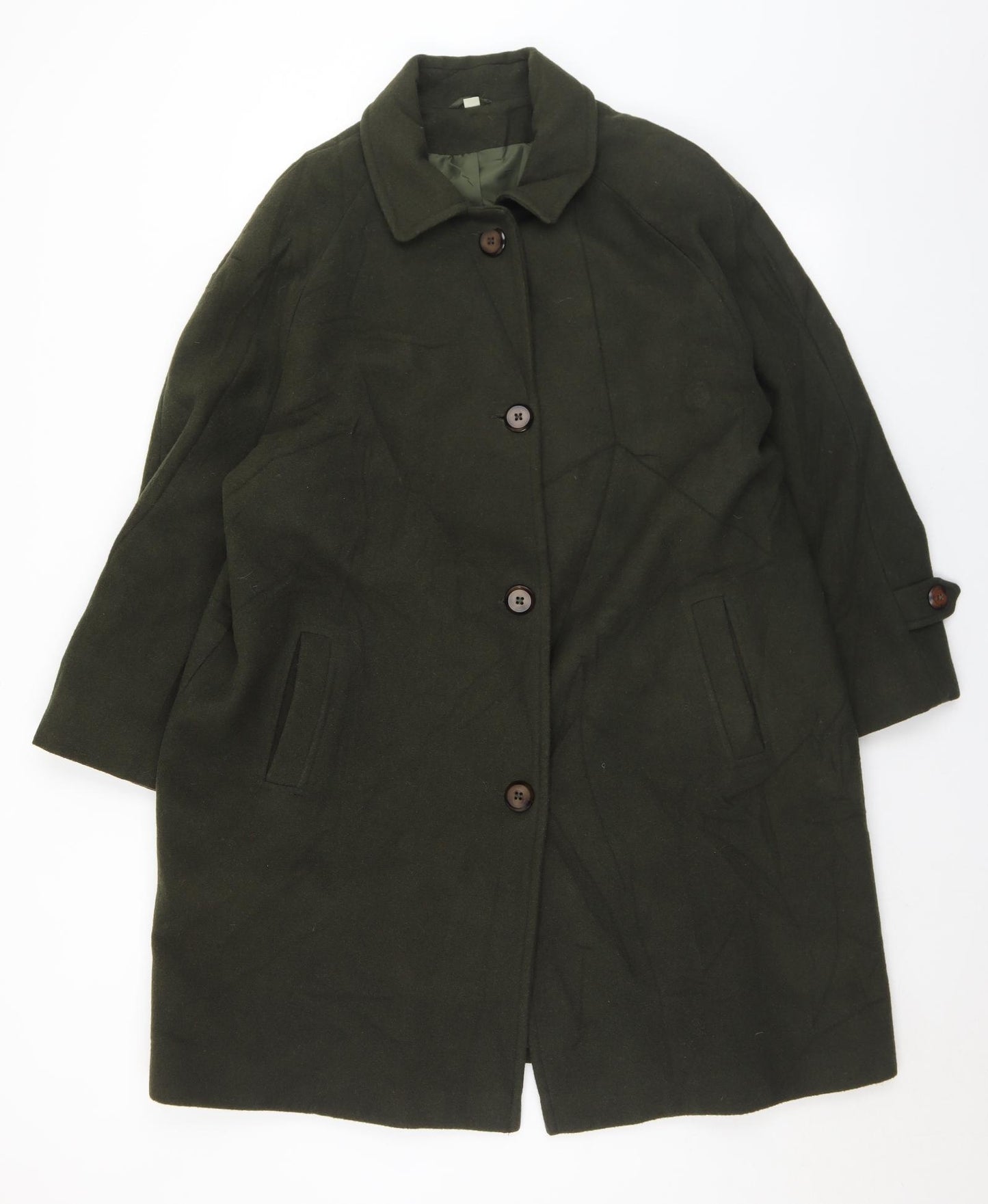 Holmewood Womens Green   Overcoat Coat Size 20  Buckle