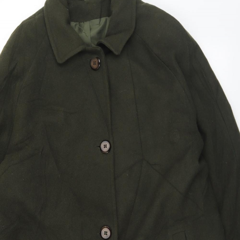 Holmewood Womens Green   Overcoat Coat Size 20  Buckle