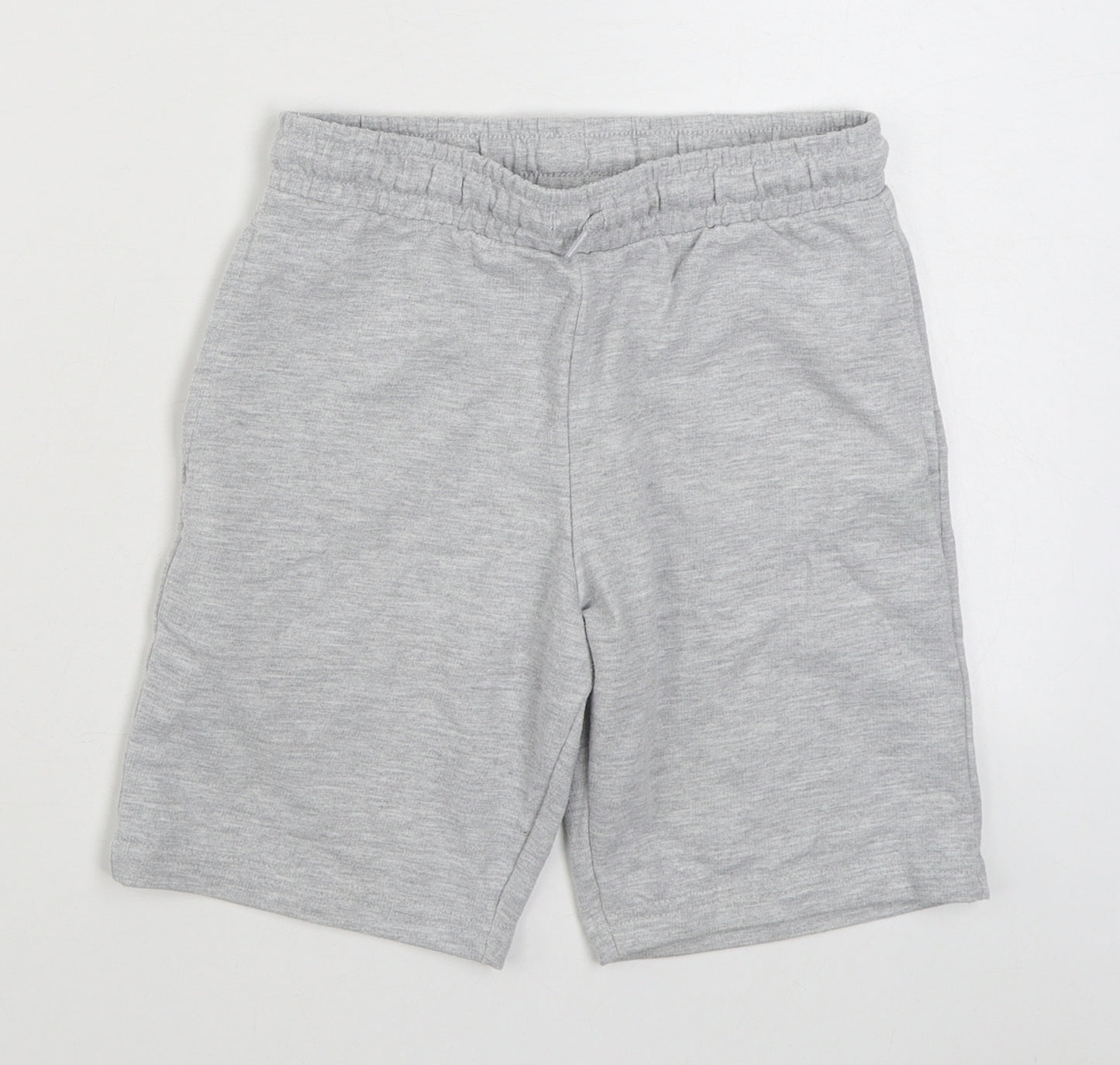 Dunnes Stores Boys Grey  Cotton Sweat Shorts Size 9-10 Years  Regular Tie