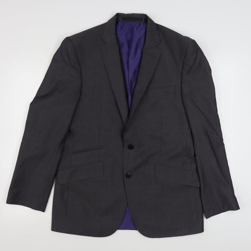 Marks and Spencer Mens Grey  Wool Jacket Suit Jacket Size 40