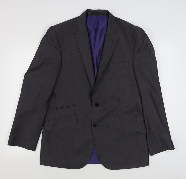 Marks and Spencer Mens Grey  Wool Jacket Suit Jacket Size 40
