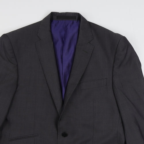 Marks and Spencer Mens Grey  Wool Jacket Suit Jacket Size 40