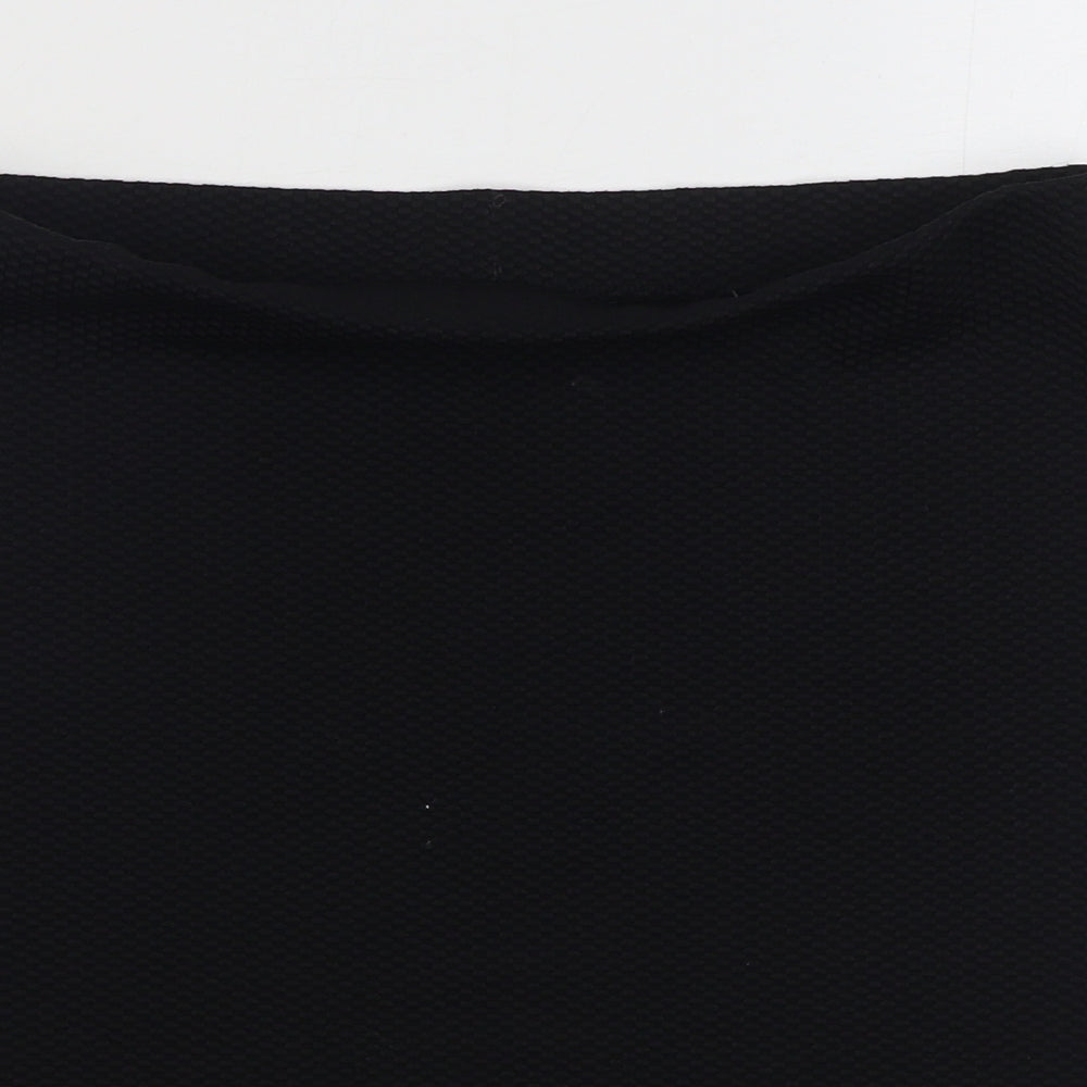 New Look Womens Black  Cotton A-Line Skirt Size 14