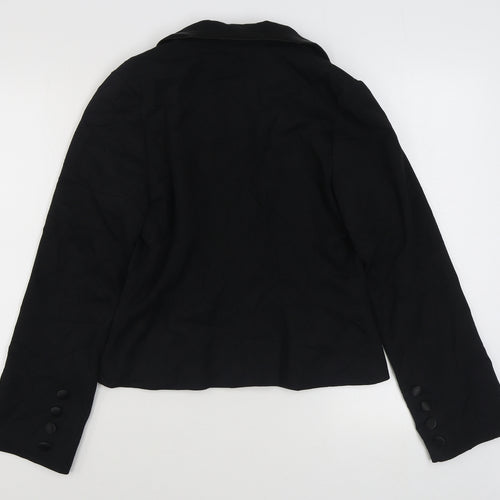 Pilot Womens Black   Jacket Blazer Size 12  Button