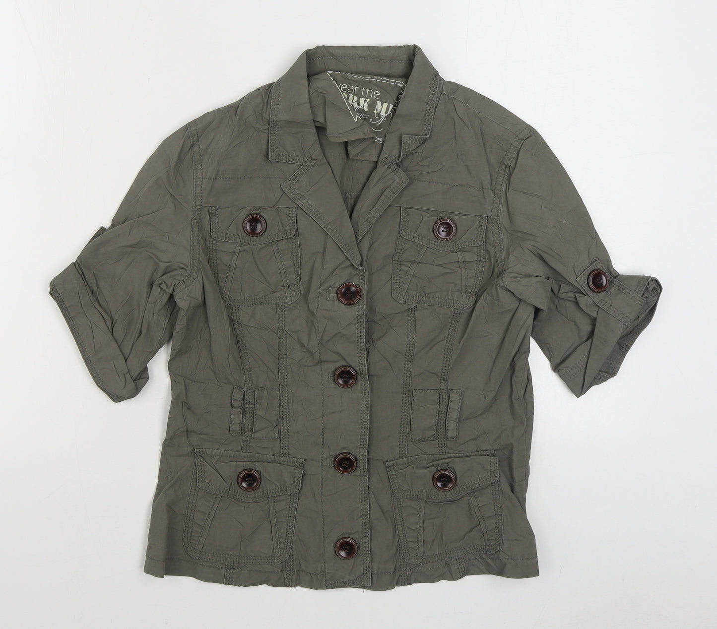 New Look Womens Green   Jacket  Size 10  Button