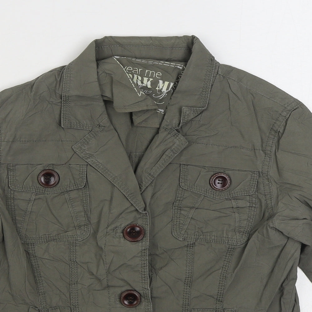 New Look Womens Green   Jacket  Size 10  Button