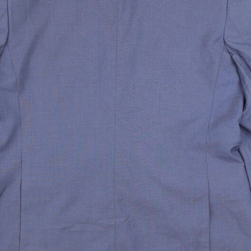 Burton Mens Blue  Polyester Jacket Suit Jacket Size 44