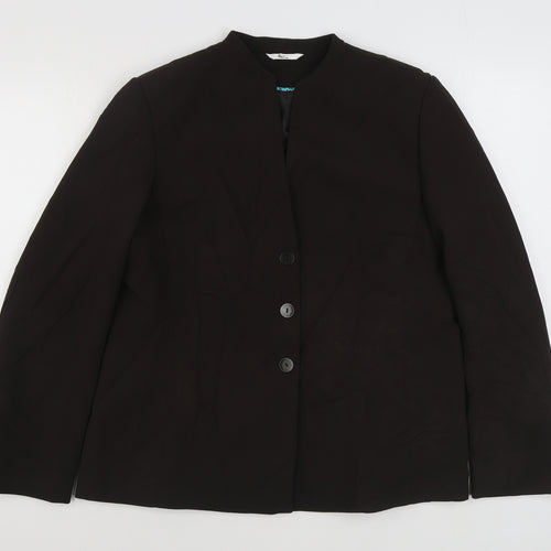 Klass Womens Brown   Jacket Blazer Size 16  Button