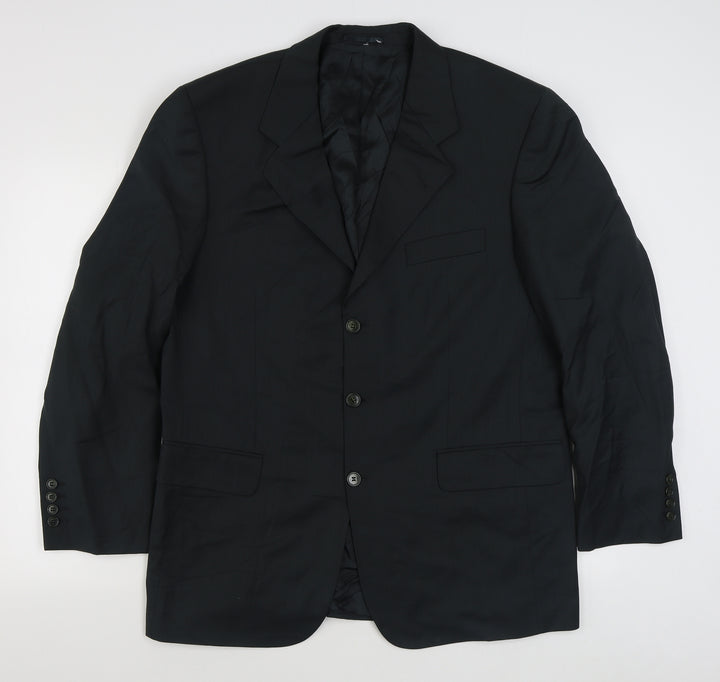 Madison Mens Grey  Viscose Jacket Suit Jacket Size 42