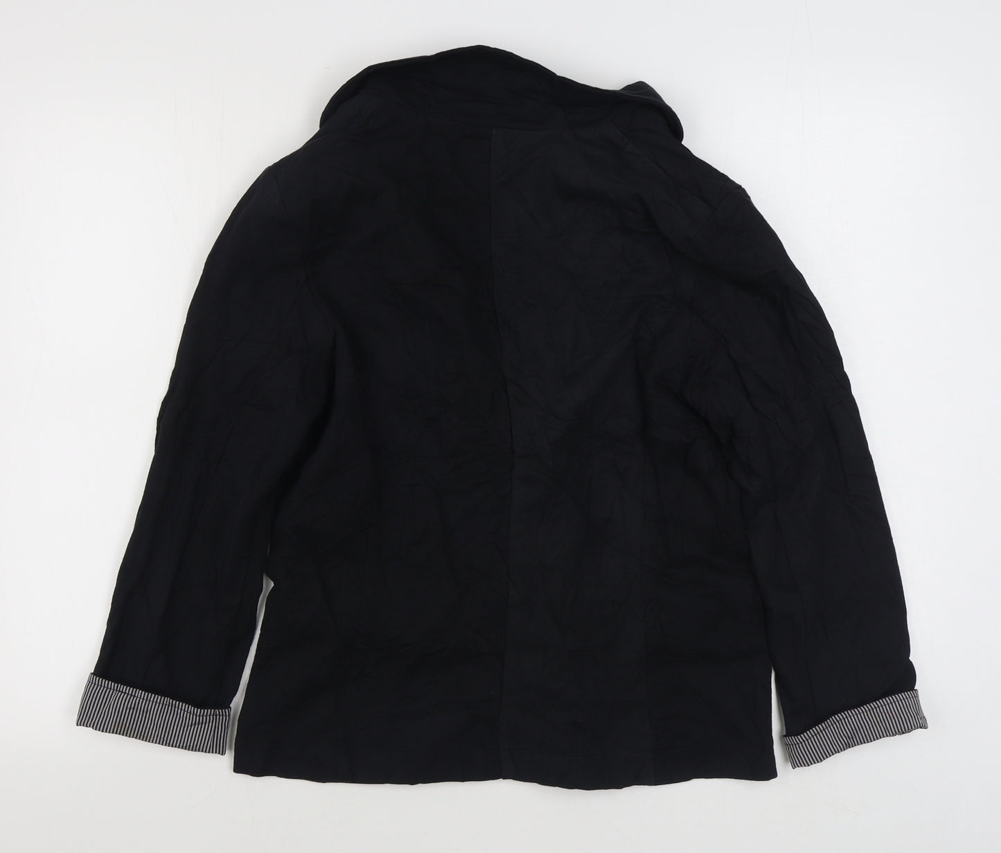 Internacionale Womens Black   Jacket Blazer Size 14  Button