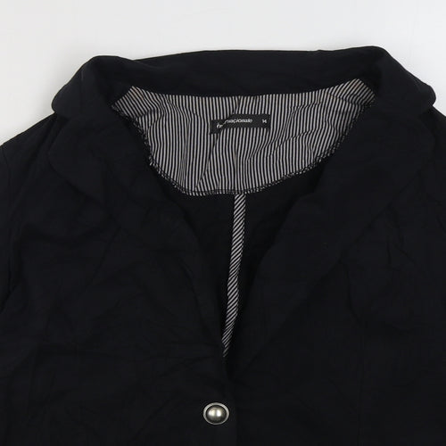 Internacionale Womens Black   Jacket Blazer Size 14  Button