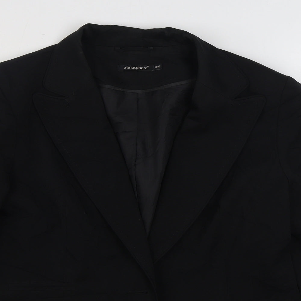 Atmosphere Womens Black   Jacket Blazer Size 14  Button