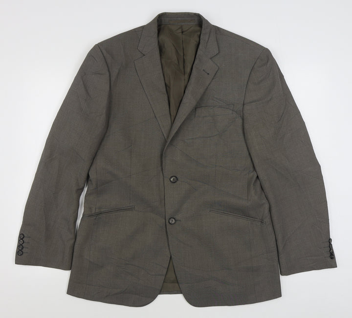 George Mens Blue Polyester Jacket Suit Jacket Size 40