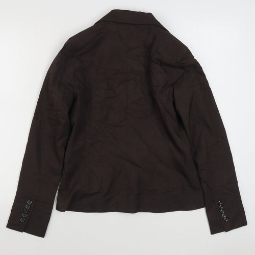 Yen Womens Brown   Jacket Blazer Size 10  Button
