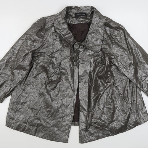 Rogers + Rogers Womens Silver   Jacket  Size 20  Button