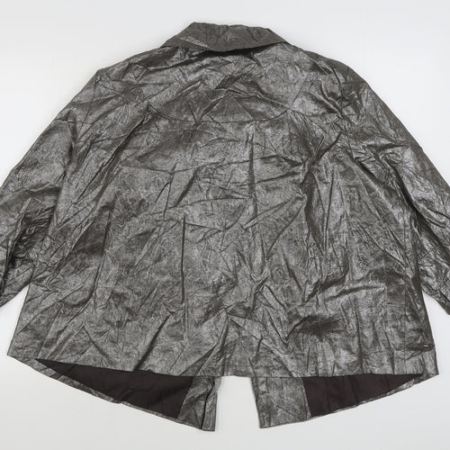 Rogers + Rogers Womens Silver   Jacket  Size 20  Button