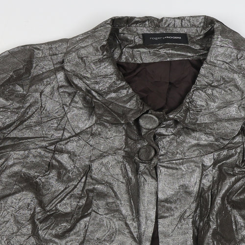 Rogers + Rogers Womens Silver   Jacket  Size 20  Button