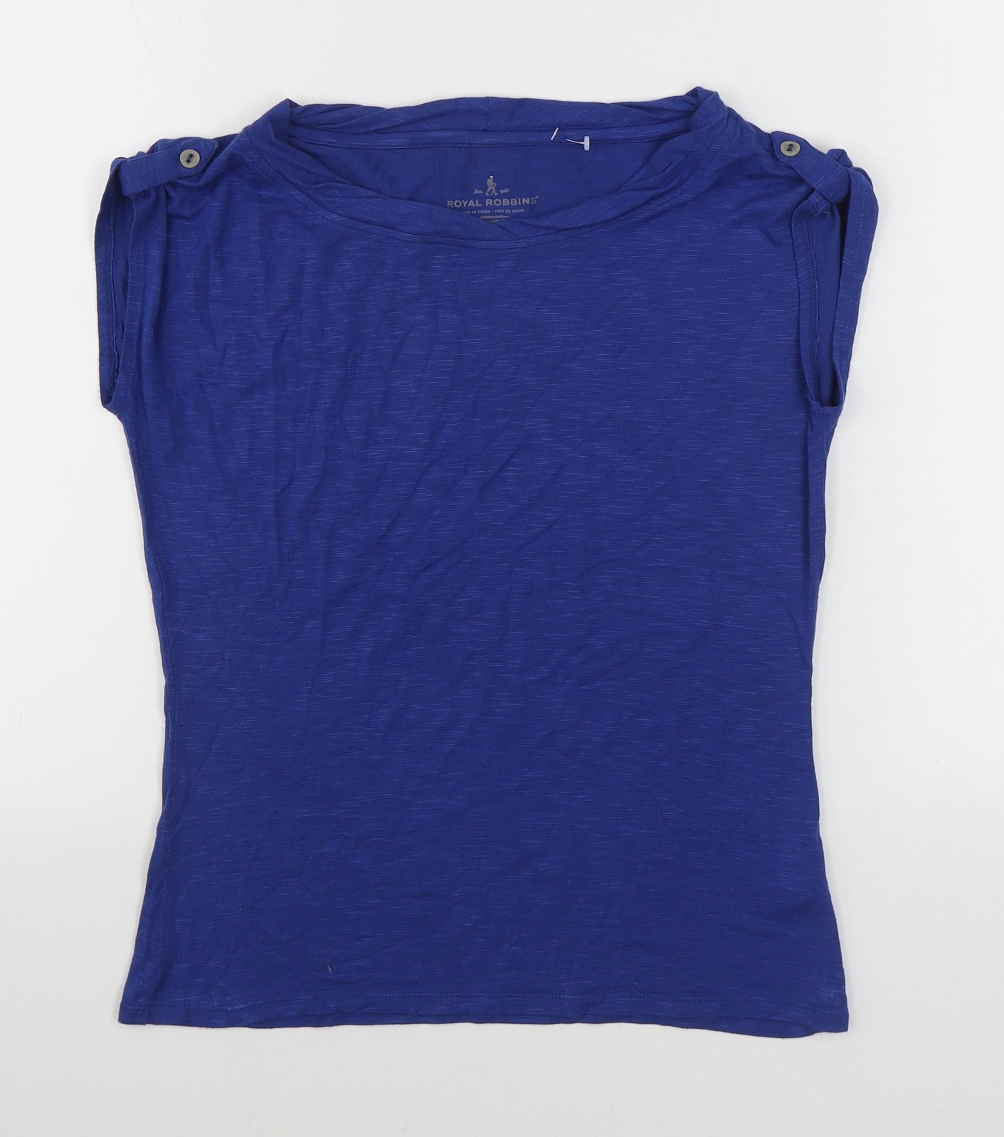 Royal Robbins Womens Blue  Modal Basic T-Shirt Size S Scoop Neck