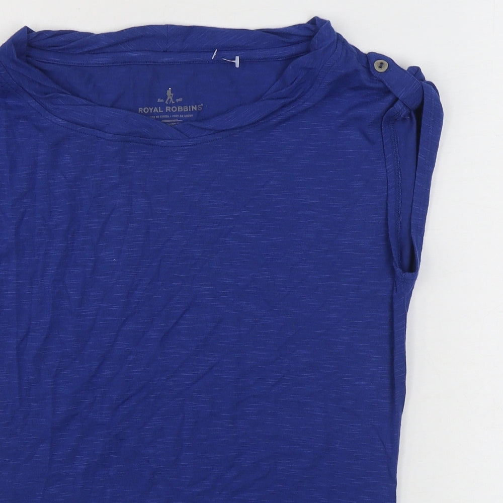 Royal Robbins Womens Blue  Modal Basic T-Shirt Size S Scoop Neck