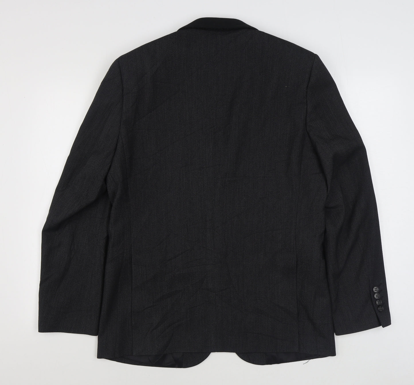 Fellini Mens Grey  Polyester Jacket Suit Jacket Size 40