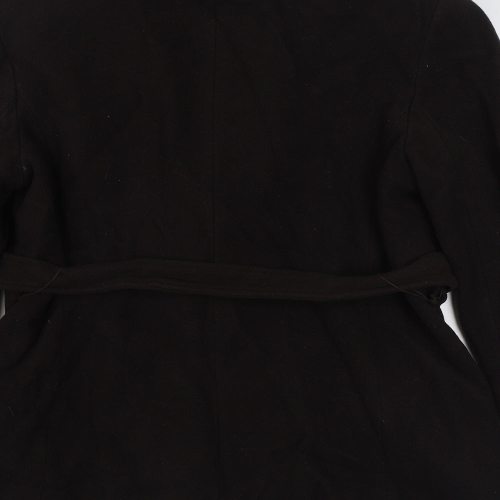 Ameranto Womens Brown   Overcoat Coat Size 16  Tie