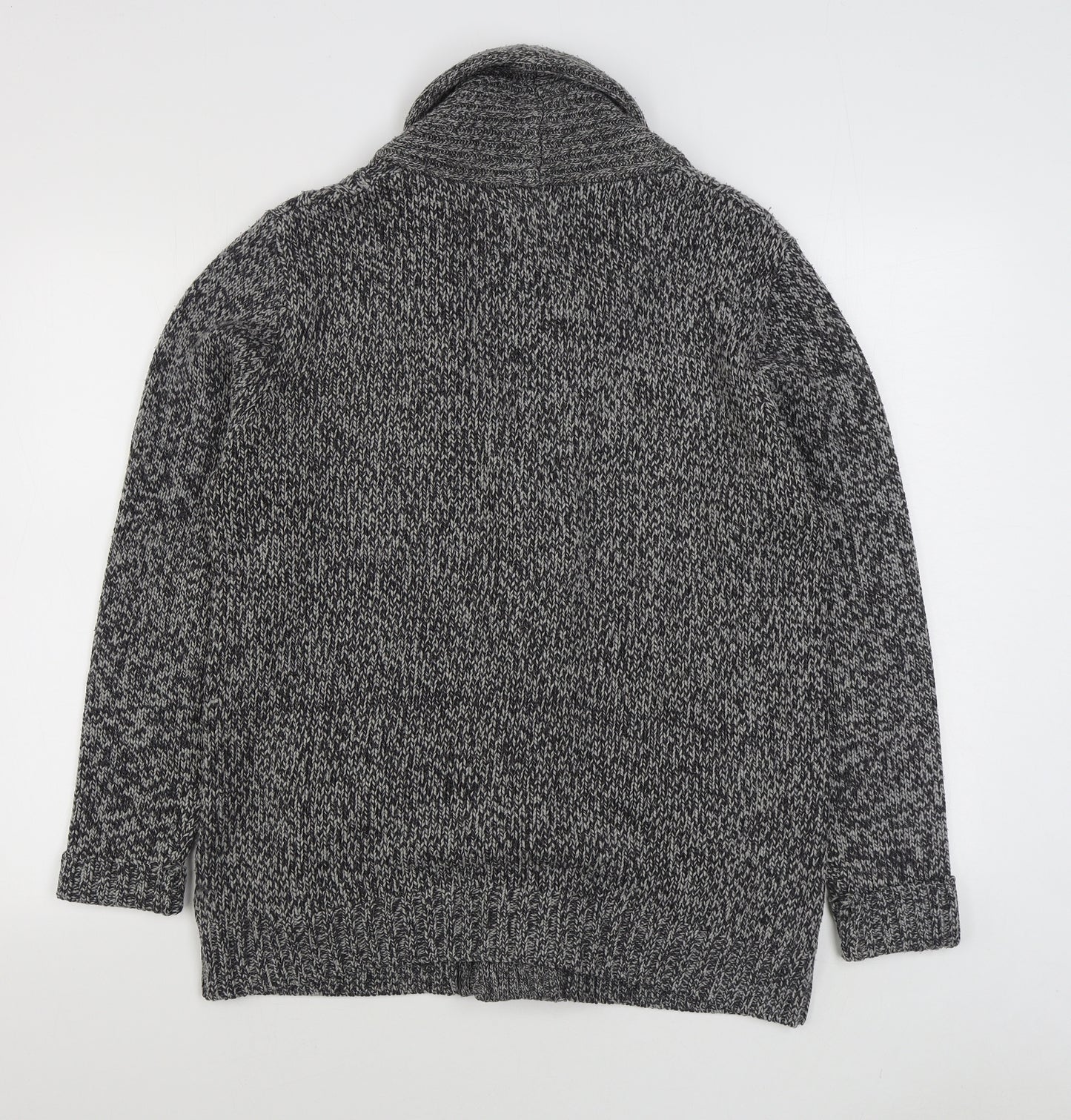 Primark Mens Grey V-Neck  Acrylic Cardigan Jumper Size M