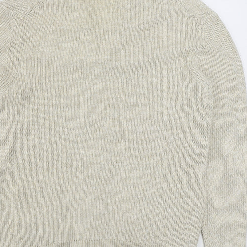 Primark Mens Beige V-Neck  Cotton Cardigan Jumper Size L
