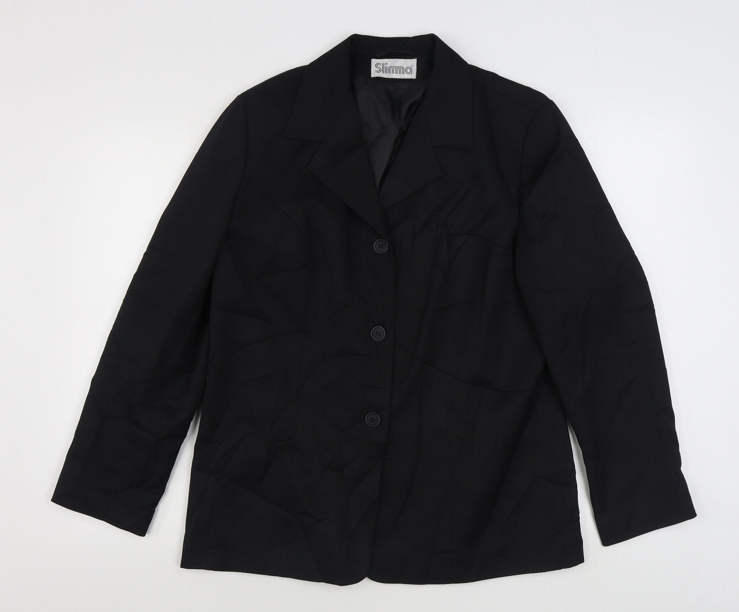 Slimma Womens Black   Jacket Blazer Size 16  Button