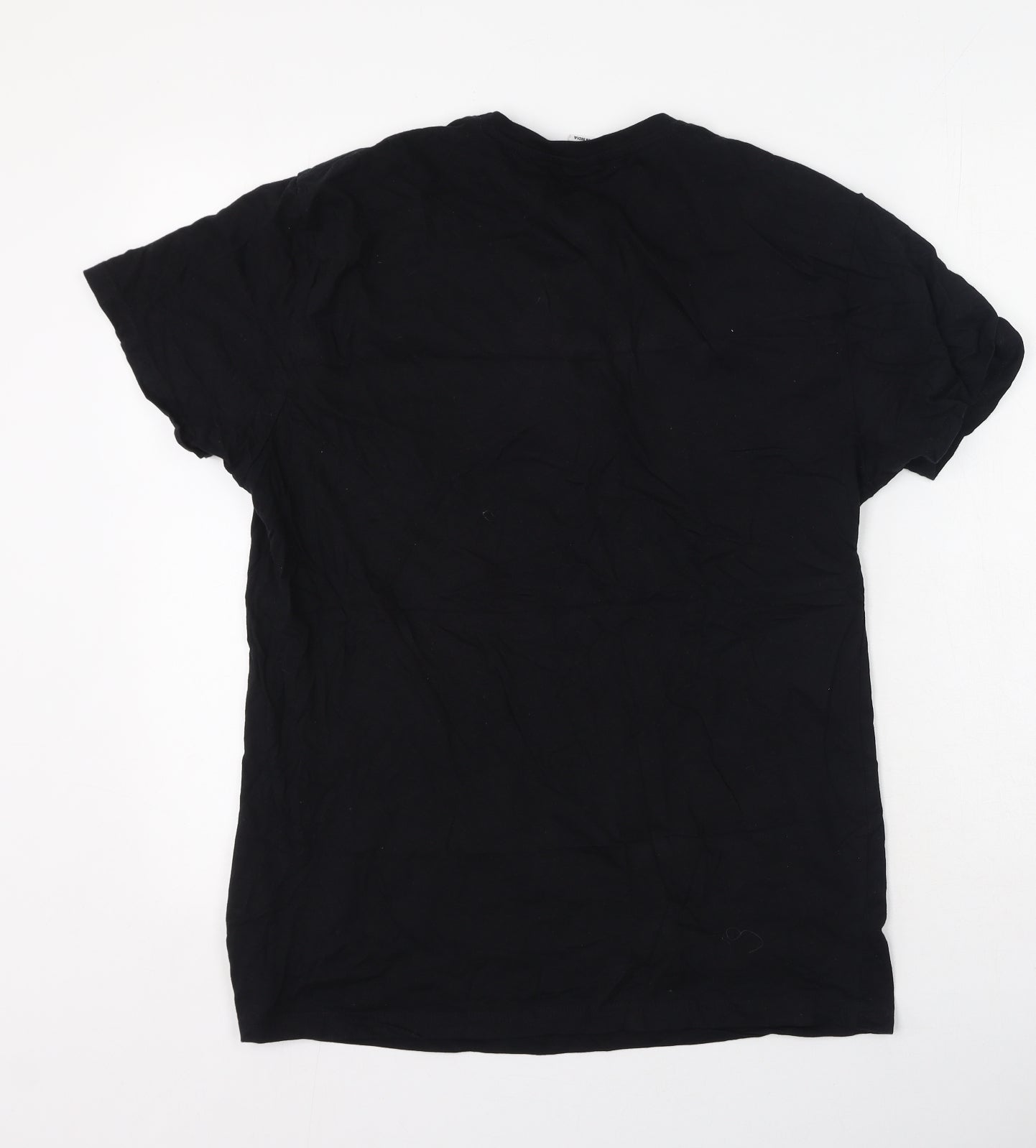 Primark Womens Black  Cotton Basic T-Shirt Size M Round Neck