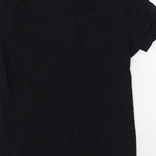 Primark Womens Black  Cotton Basic T-Shirt Size M Round Neck