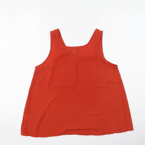 Primark  Womens Orange  Polyester Camisole Blouse Size 8 Round Neck