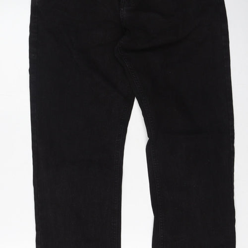 Dunnes Stores Womens Black  Cotton Straight Jeans Size 36 L25 in Regular