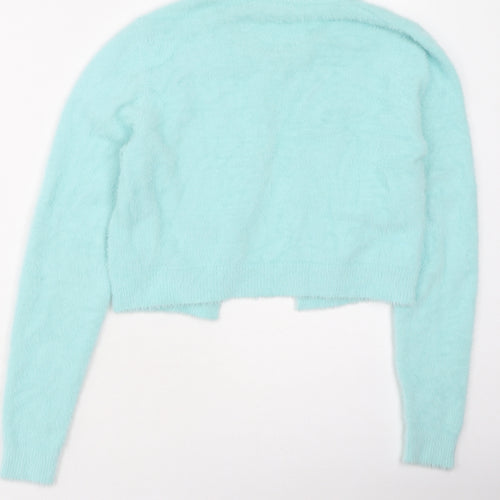 Glamorous Womens Green Round Neck  Polyamide Cardigan Jumper Size 8