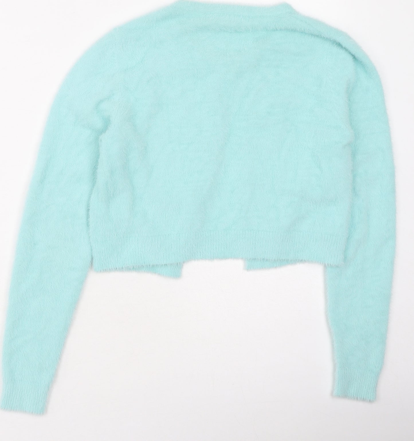 Glamorous Womens Green Round Neck  Polyamide Cardigan Jumper Size 8