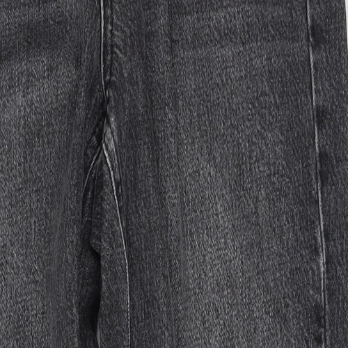 Topshop Womens Grey  Cotton Mom Jeans Size 26 L28 in Regular