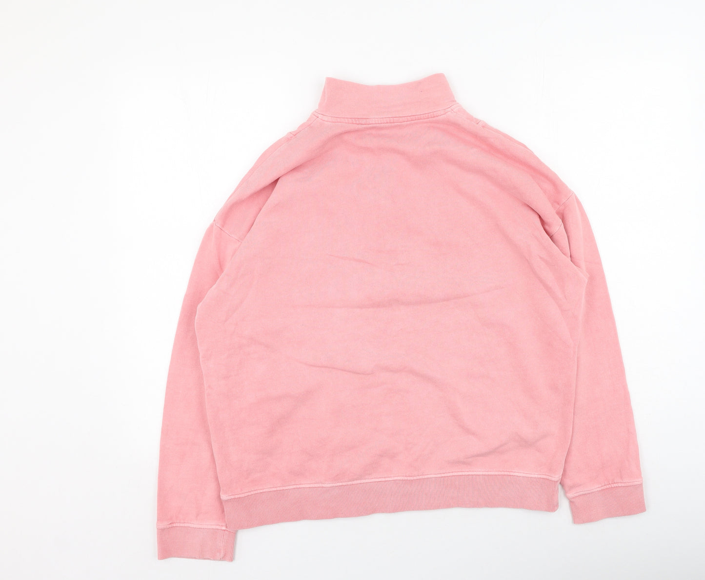 Marks and Spencer Womens Pink High Neck  Cotton Pullover Jumper Size 12